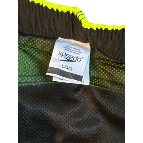 Speedo Men's Bathing Suit Long Trunks - Size Large - Black - Picture 3 of 5